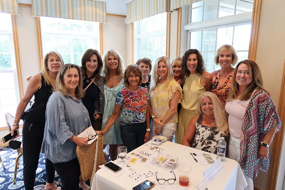 group of women at a card party