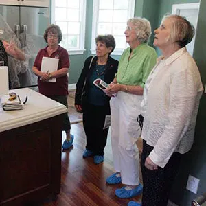 group of people at a house tour