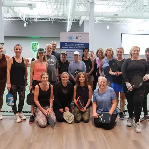 group photo of Pickleball players