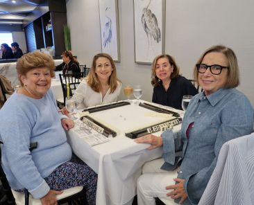 Deena Dine, Margie Kessler, Betsy Peck, and Alexis Soklove at the JFS Card Party in 2025