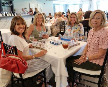 Debra Greenwald, Bonnie Steiner, Norma Augustine, Arlene Singer at the JFS Card Party on August 20, 2026